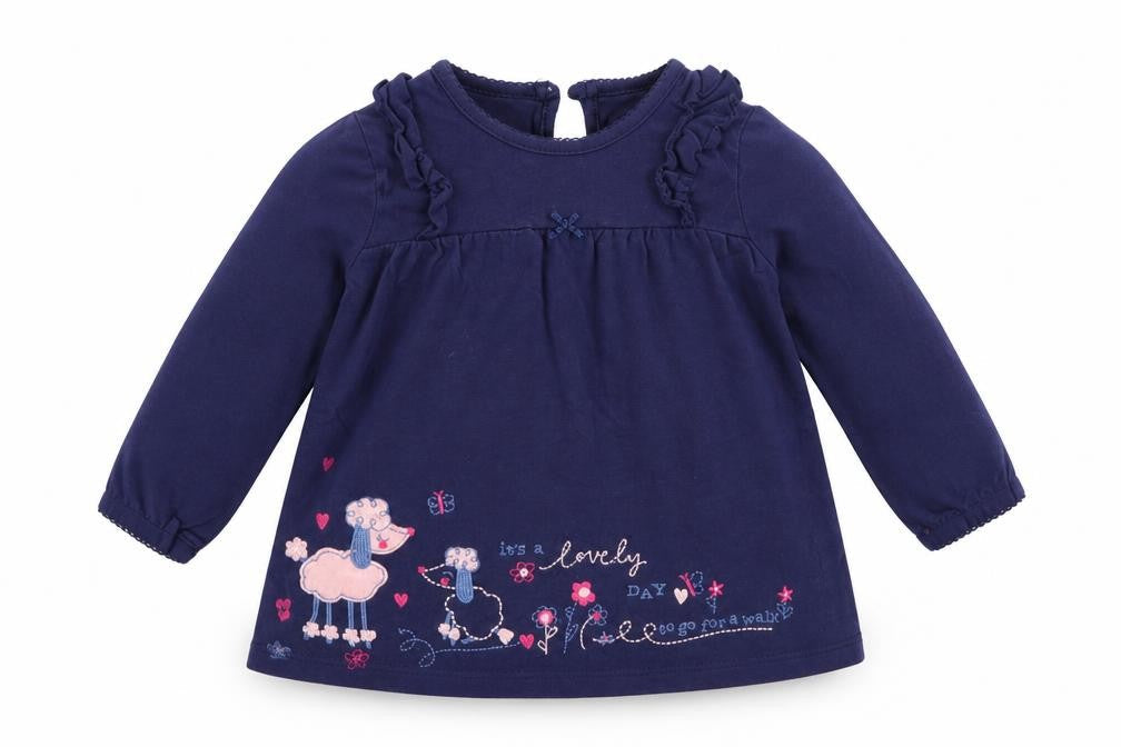 George Baby Blue  Cotton Basic T-Shirt Size 9-12 Months Round Neck