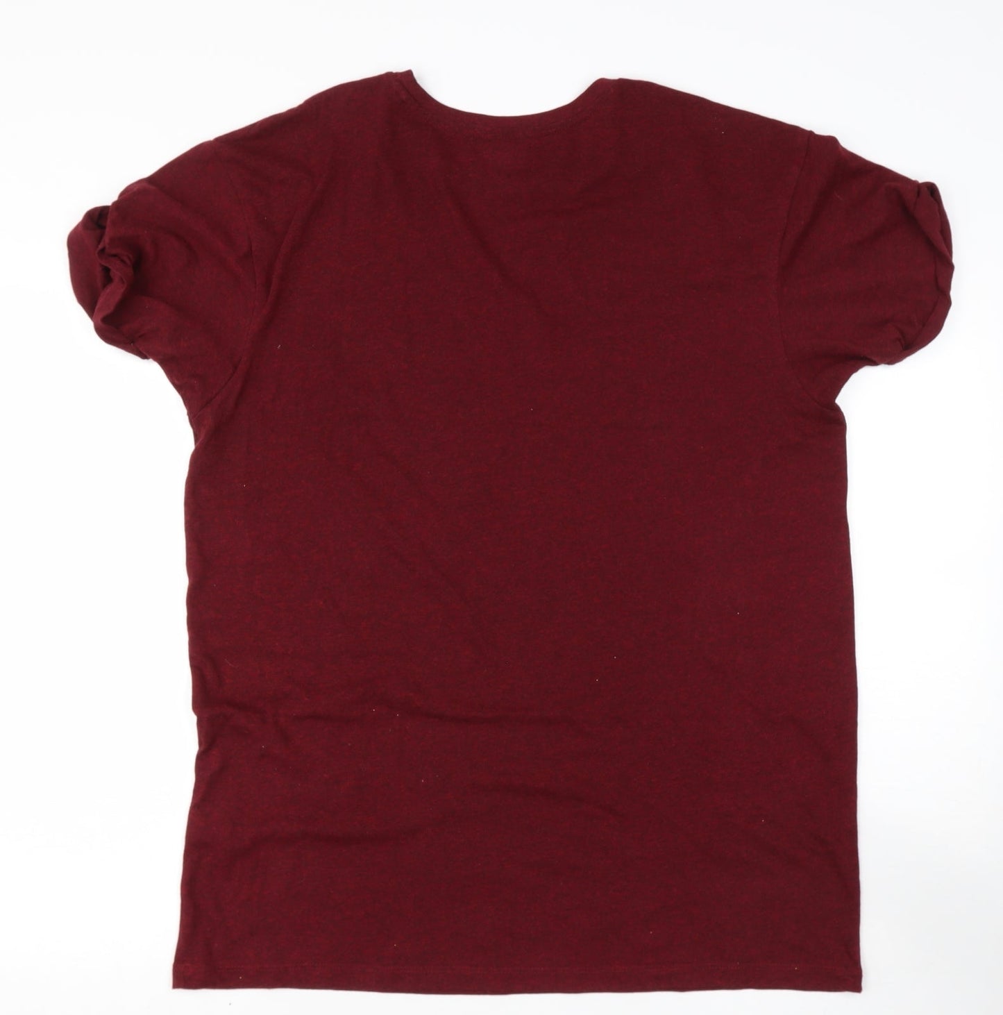 Bershka Mens Red    T-Shirt  Roll Neck