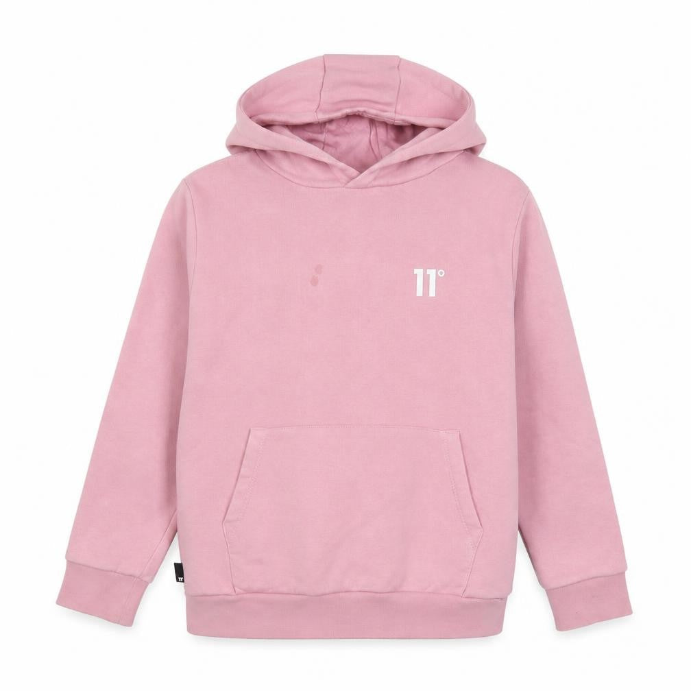 Eleven Degrees Girls Pink  Cotton Pullover Hoodie Size 10-11 Years  Pullover