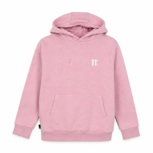 11 Degrees Girls Pink  Cotton Pullover Hoodie Size 10-11 Years  Pullover