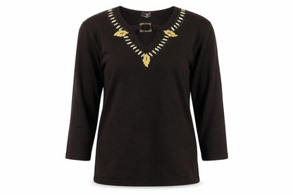 Just Elegance    Womens Brown V-Neck  Acrylic Pullover Jumper Size S
