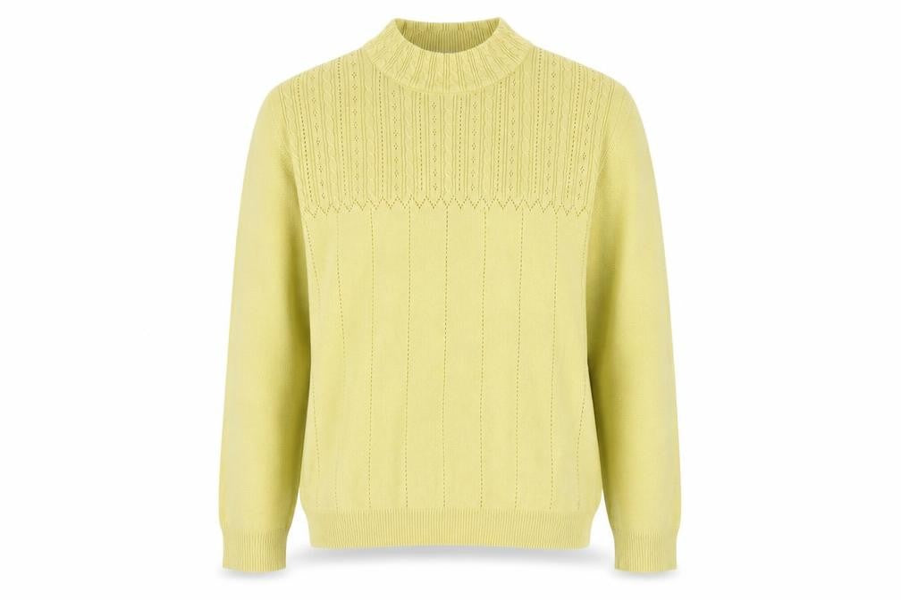 Preworn Womens Yellow Round Neck  Acrylic Pullover Jumper Size 14