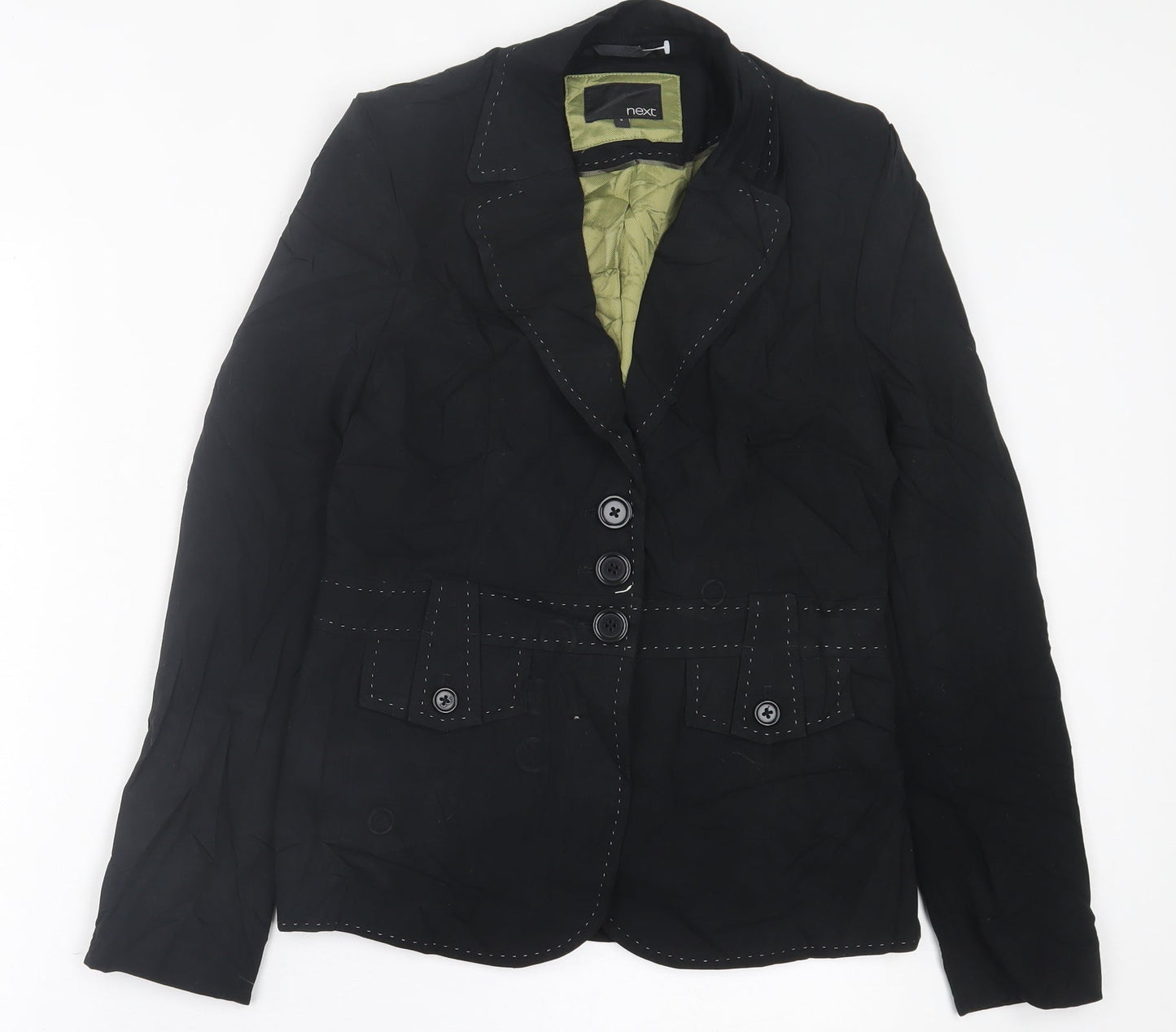 NEXT Womens Black   Jacket Blazer Size 8  Button