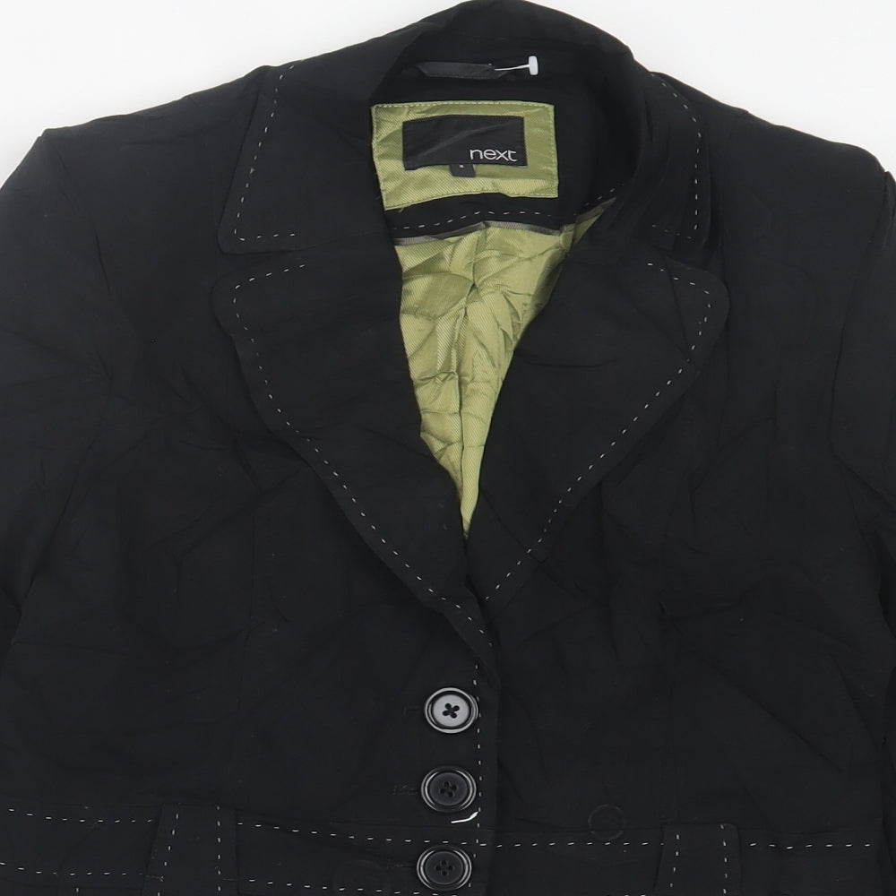 NEXT Womens Black   Jacket Blazer Size 8  Button