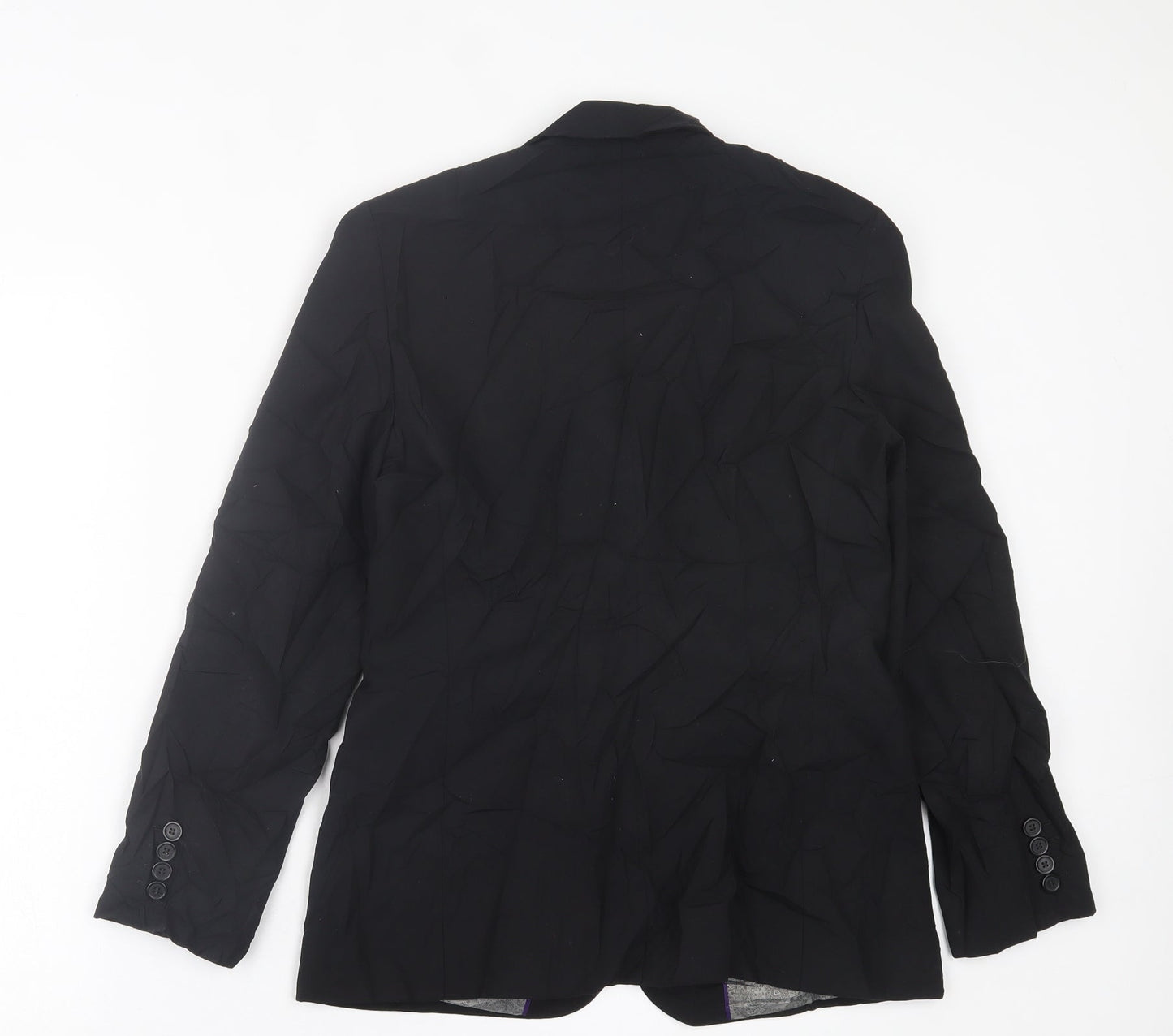 Simon Jersey Womens Black   Jacket Blazer Size 10  Button