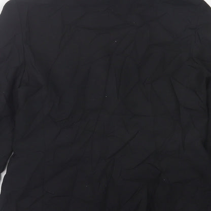 Simon Jersey Womens Black   Jacket Blazer Size 10  Button