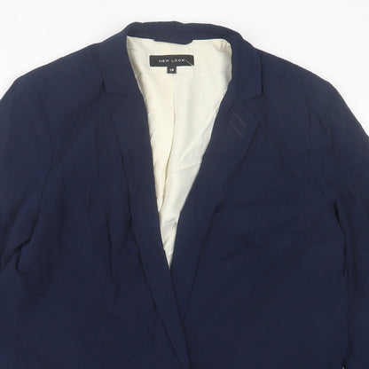 New Look Womens Blue   Jacket  Size 10  Button
