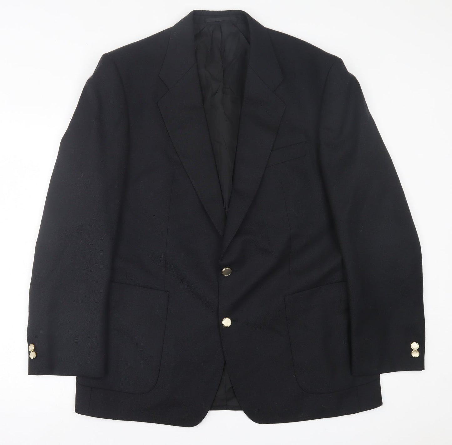 Marks and Spencer Mens Black  Wool Jacket Suit Jacket Size 42