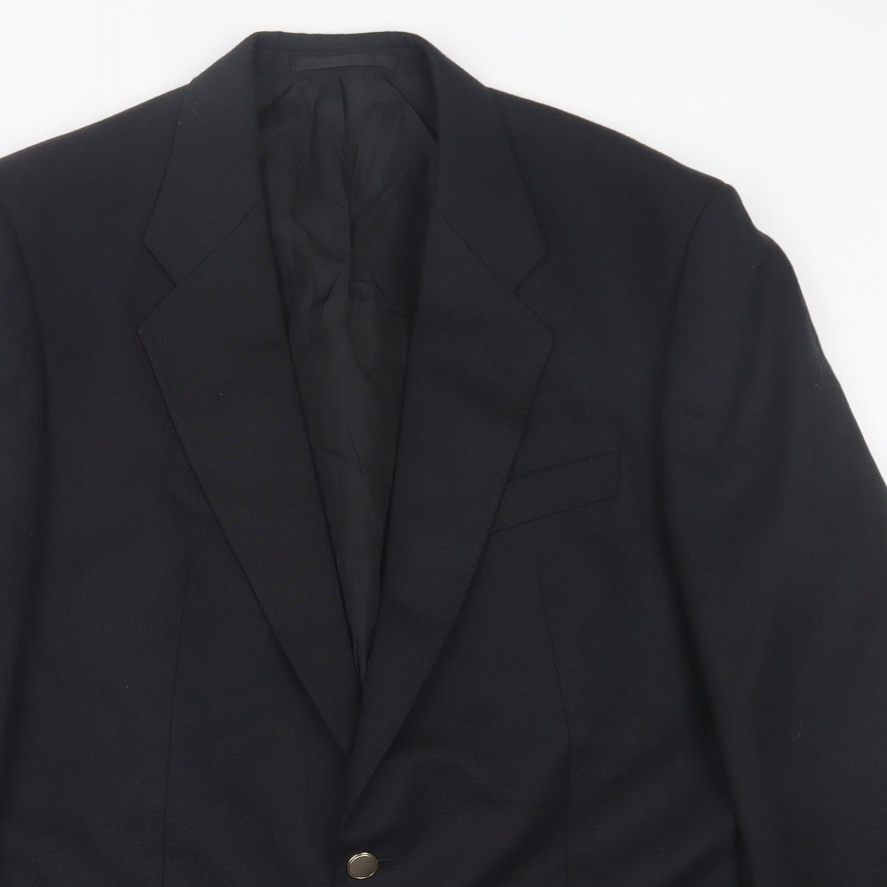 Marks and Spencer Mens Black  Wool Jacket Suit Jacket Size 42