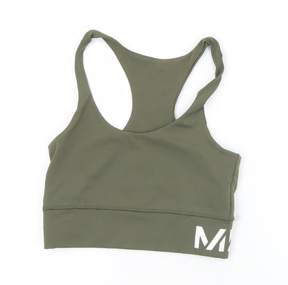 Myprotein Womens Green  Polyester Cropped Tank Size S Round Neck