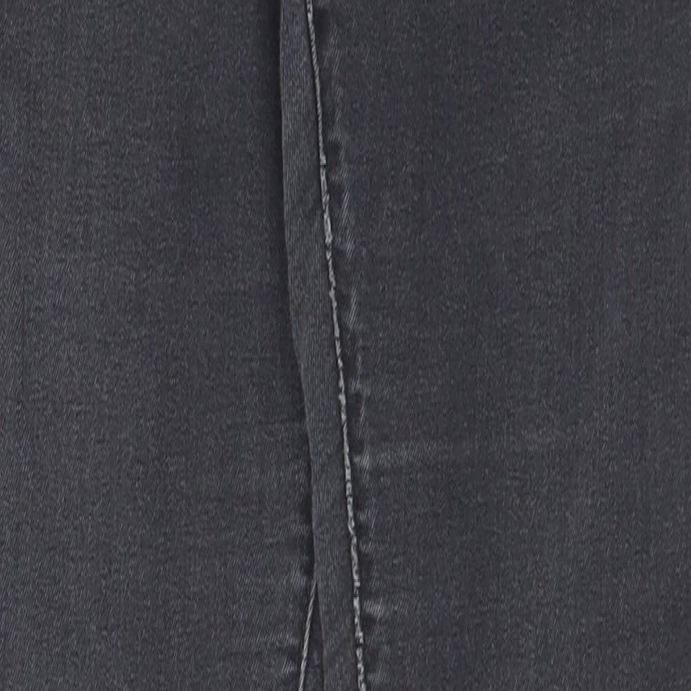 Marks and Spencer Womens Black  Cotton Skinny Jeans Size 8 L29 in Slim Button