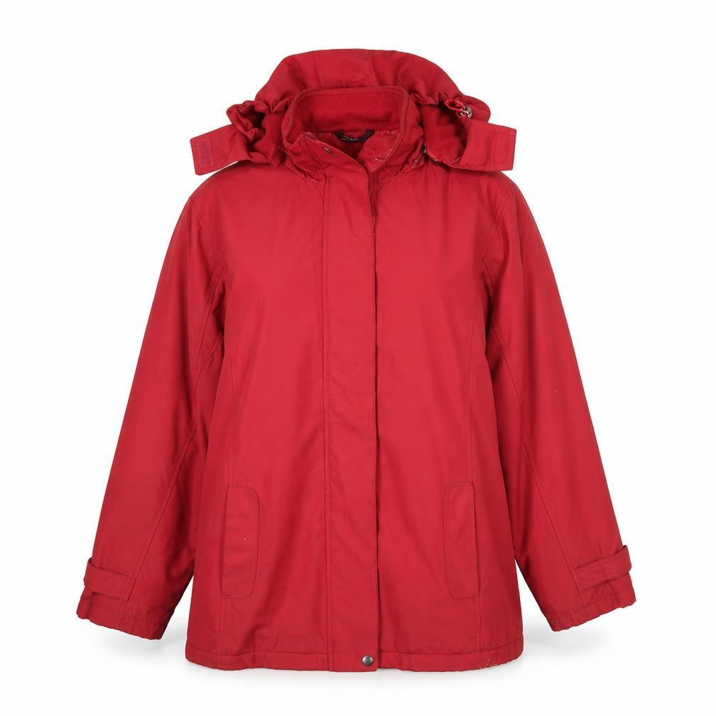 Bonmarché Womens Red Overcoat Coat Size L Zip