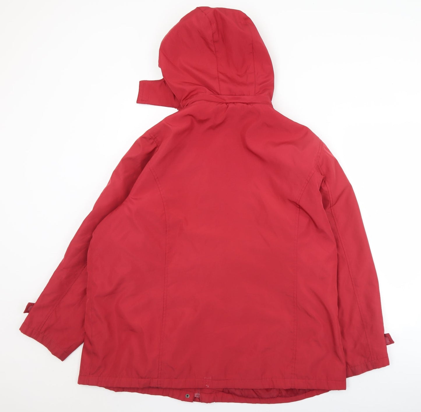 Bonmarché Womens Red Overcoat Coat Size L Zip