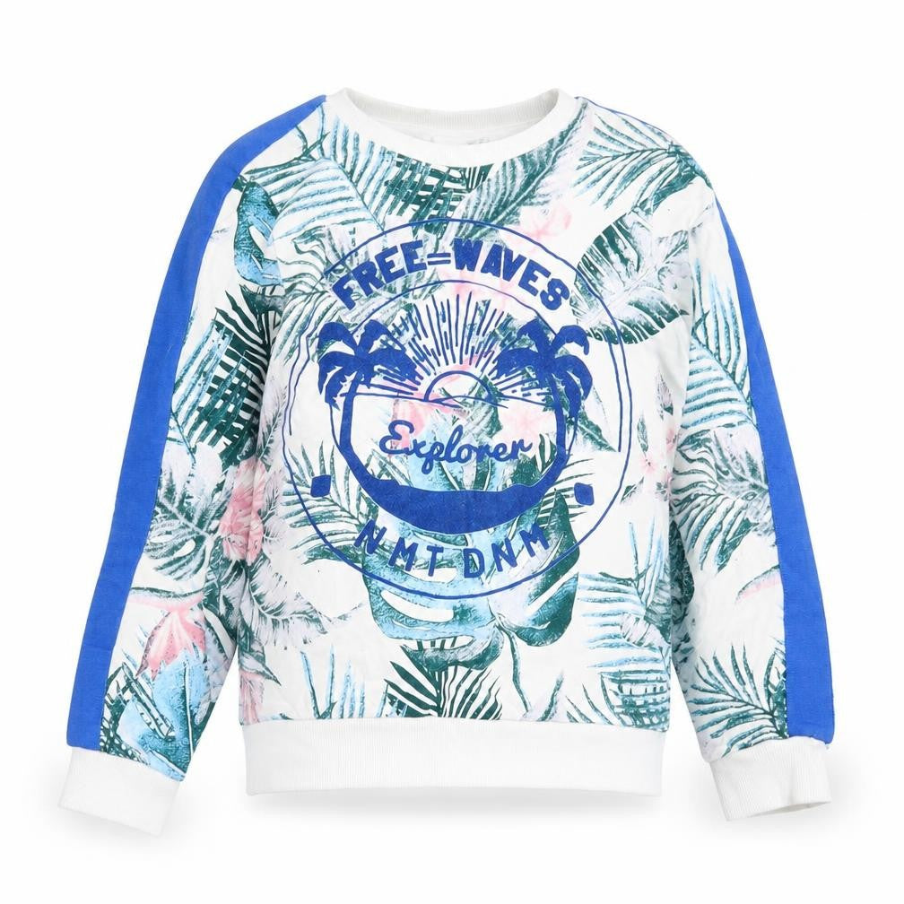 name it Girls Multicoloured Floral Cotton Pullover Sweatshirt Size 11-12 Years   - Waves