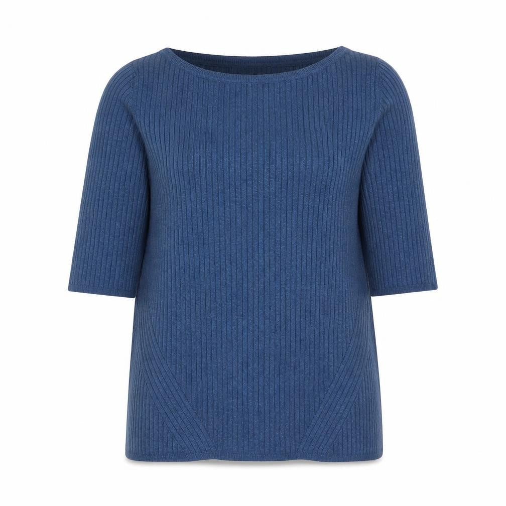Marks & Spencer Womens Blue Round Neck  Viscose Pullover Jumper Size 16