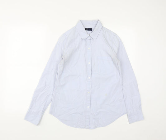 Gap Mens Blue  Polyester  Button-Up Size S Collared Button
