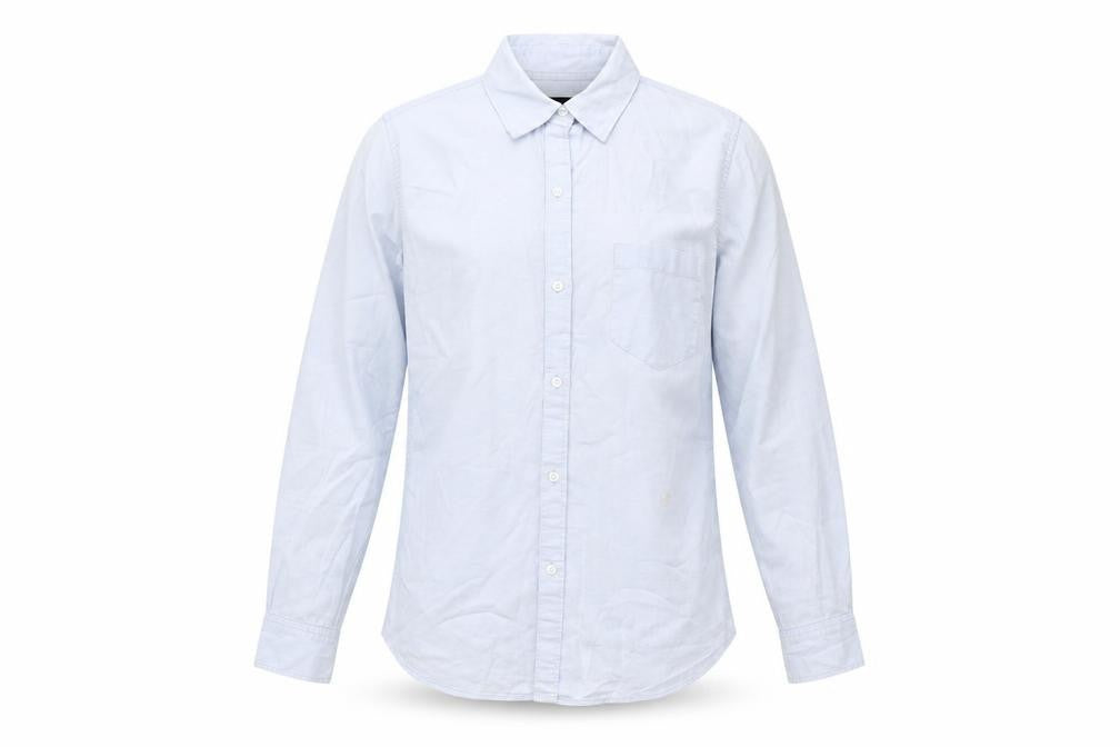 Gap Mens Blue  Polyester  Button-Up Size S Collared Button