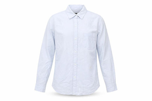 Gap Mens Blue  Polyester  Button-Up Size S Collared Button