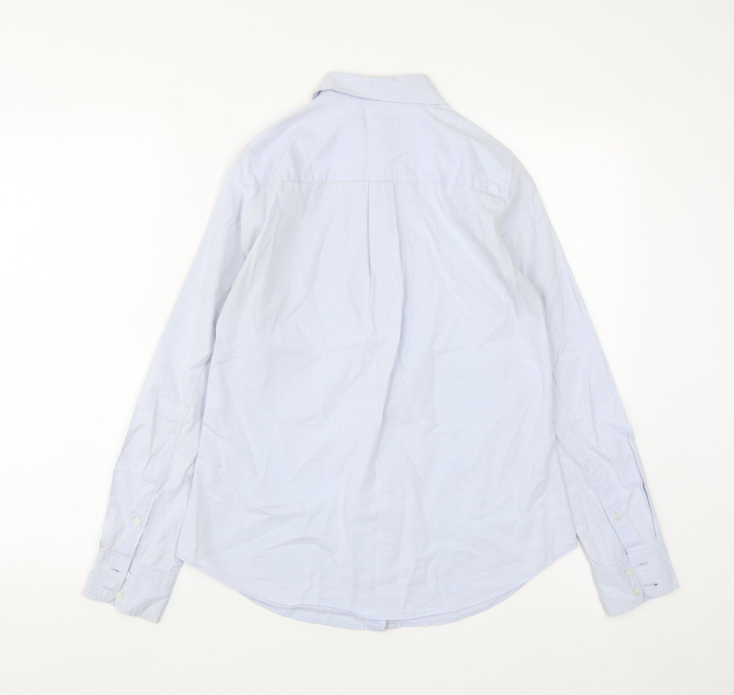 Gap Mens Blue  Polyester  Button-Up Size S Collared Button