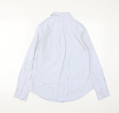 Gap Mens Blue  Polyester  Button-Up Size S Collared Button