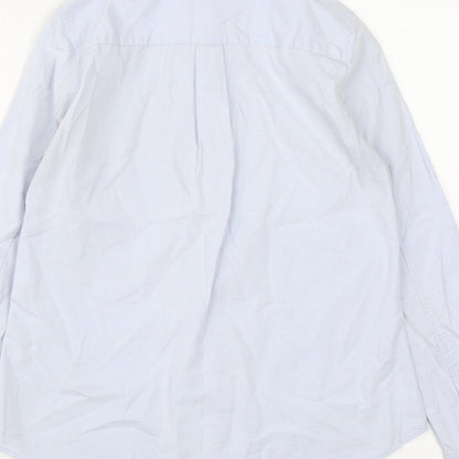 Gap Mens Blue  Polyester  Button-Up Size S Collared Button