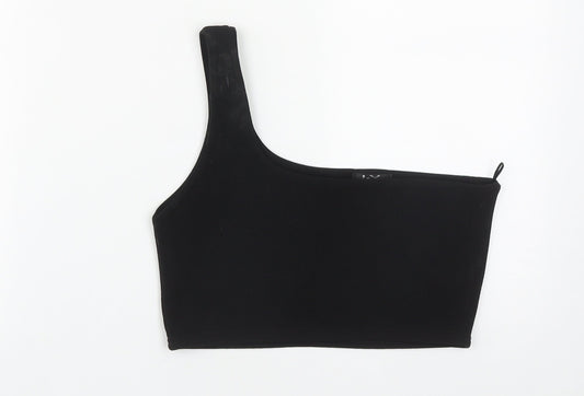 I-X London Womens Black  Polyester Basic Tank Size 12 One Shoulder