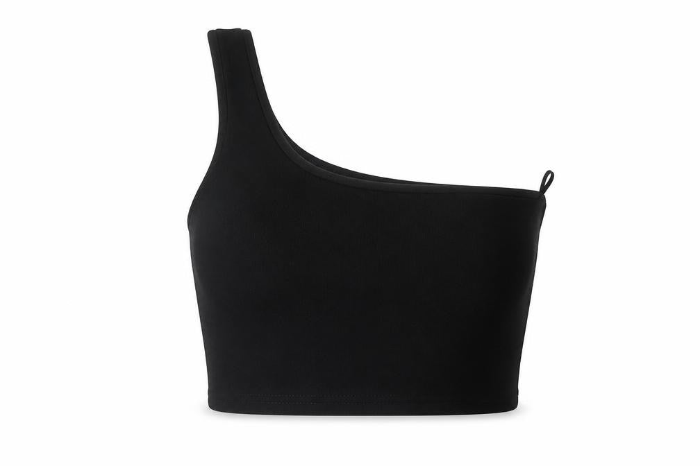 I-X London Womens Black  Polyester Basic Tank Size 12 One Shoulder