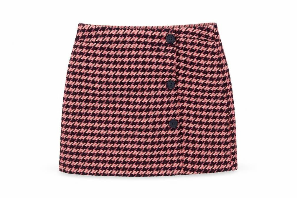 Dunnes Womens Multicoloured Plaid Polyester A-Line Skirt Size 28 in