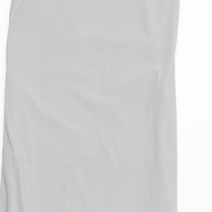Boohoo Womens Grey  Polyester Bodycon  Size 8  Square Neck Pullover