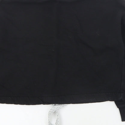 Marks & Spencer Girls Black  Cotton Pullover Sweatshirt Size 7-8 Years  Pullover - Cropped