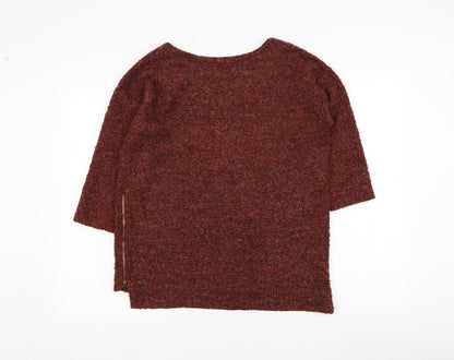 Next Womens Red Round Neck  Polyester Pullover Jumper Size 12