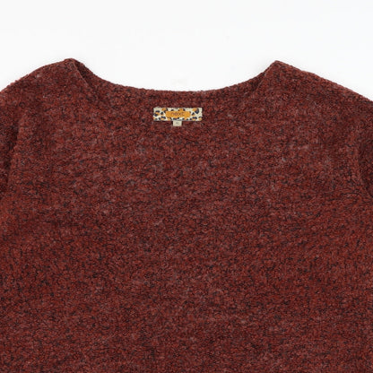 Next Womens Red Round Neck  Polyester Pullover Jumper Size 12