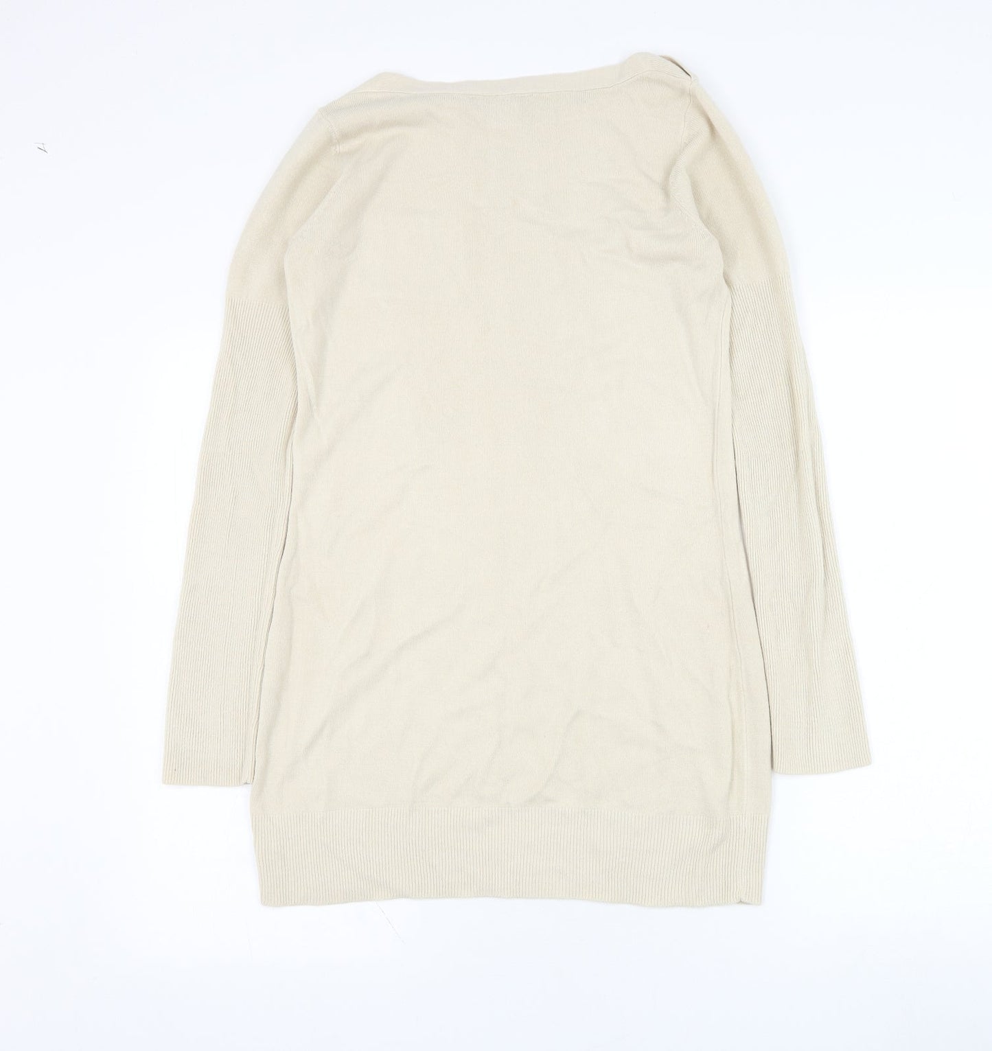 Dorothy Perkins Womens Beige Round Neck  Polyester Pullover Jumper Size 10