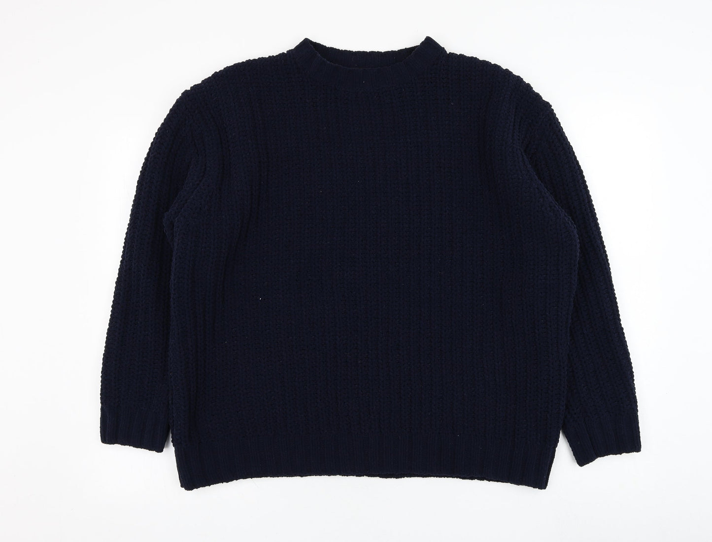 Debenhams Womens Blue Round Neck  Polyester Pullover Jumper Size M