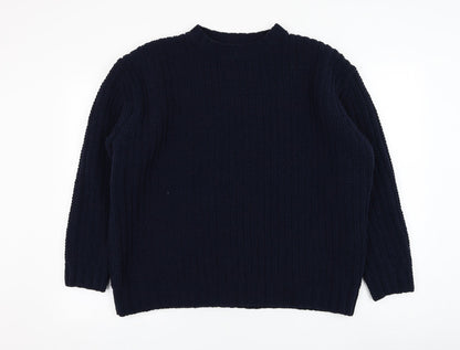 Debenhams Womens Blue Round Neck  Polyester Pullover Jumper Size M