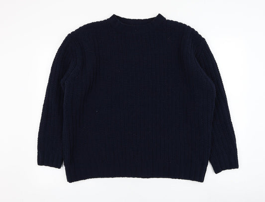 Debenhams Womens Blue Round Neck  Polyester Pullover Jumper Size M