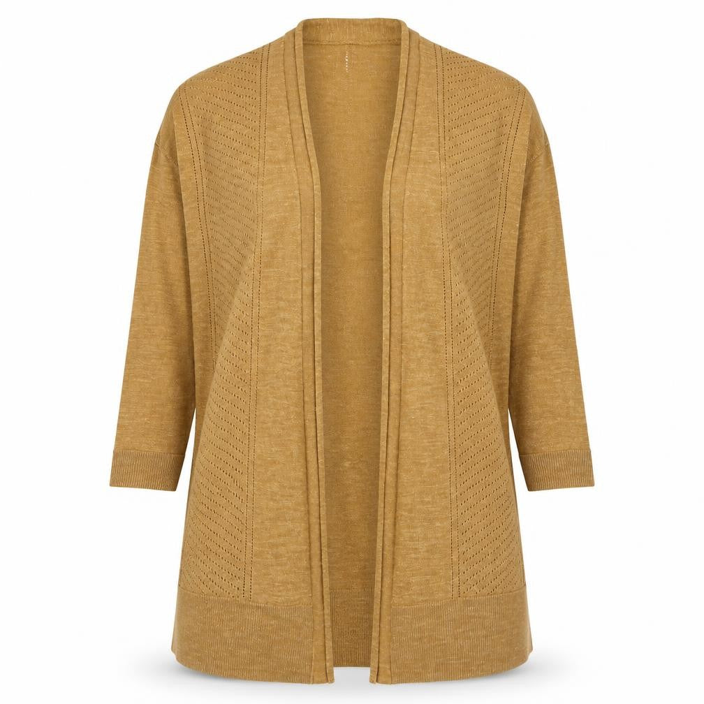 Marks & Spencer Womens Brown Square Neck  Acrylic Cardigan Jumper Size 10