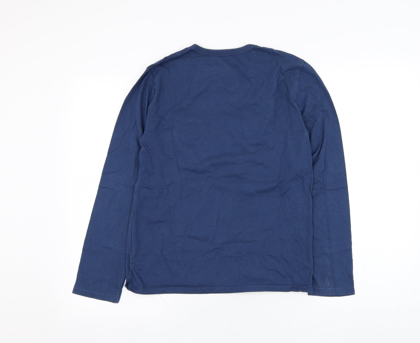 Gap Boys Blue  Cotton Basic T-Shirt Size 2XL Round Neck Pullover - Solar System