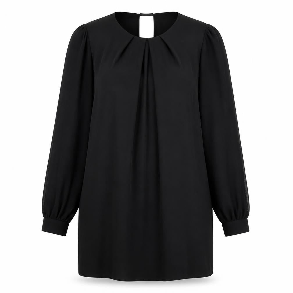 Dorothy Perkins Womens Black  Polyester Shift  Size 12  Round Neck Pullover