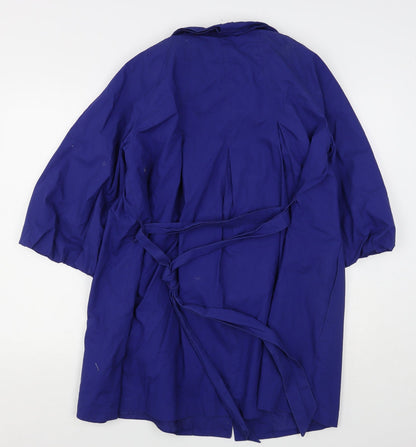 Marks & Spencer Womens Blue   Overcoat Coat Size 14
