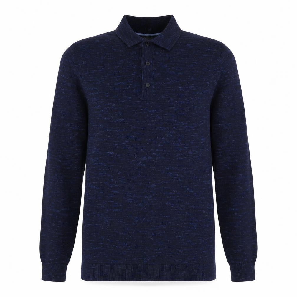 Marks & Spencer Womens Blue Collared  Cotton Pullover Jumper Size S