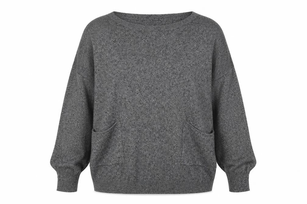 Zara Womens Grey Round Neck  Polyester Pullover Jumper Size M
