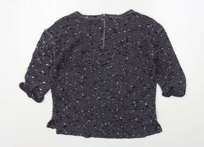 Preloved NEXT Womens Purple Round Neck  Polyester Pullover Jumper Size 10 - Back