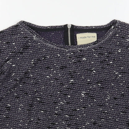 Preloved NEXT Womens Purple Round Neck  Polyester Pullover Jumper Size 10 - Detail
