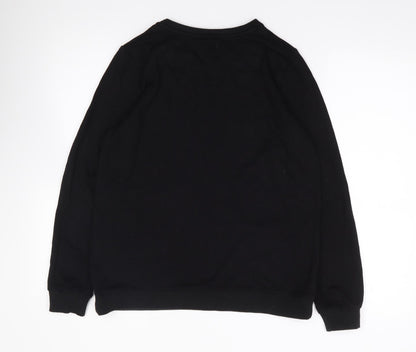 Preloved TU Womens Black Crew Neck  Viscose Pullover Jumper Size 10 - Back
