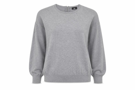 Wallis Womens Grey Round Neck  Viscose Pullover Jumper Size M