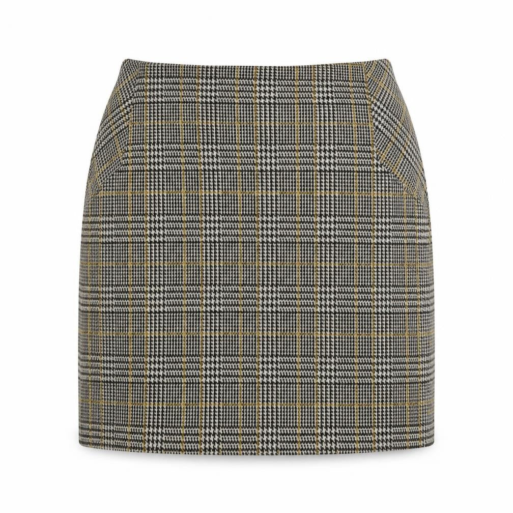 New Look Womens Grey Herringbone Polyester A-Line Skirt Size 10