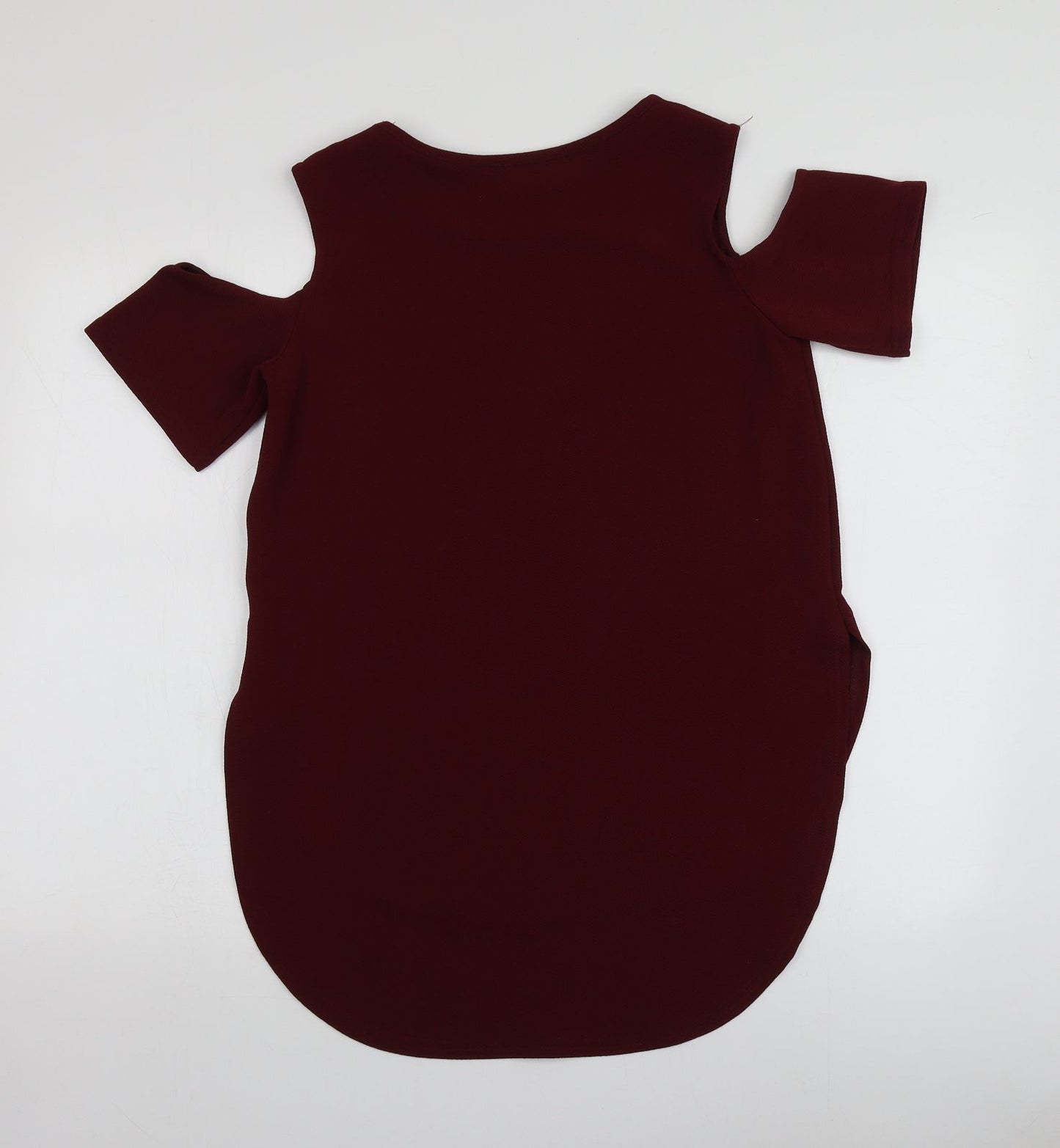 AX Womens Red  Polyester Basic T-Shirt Size 10 Round Neck
