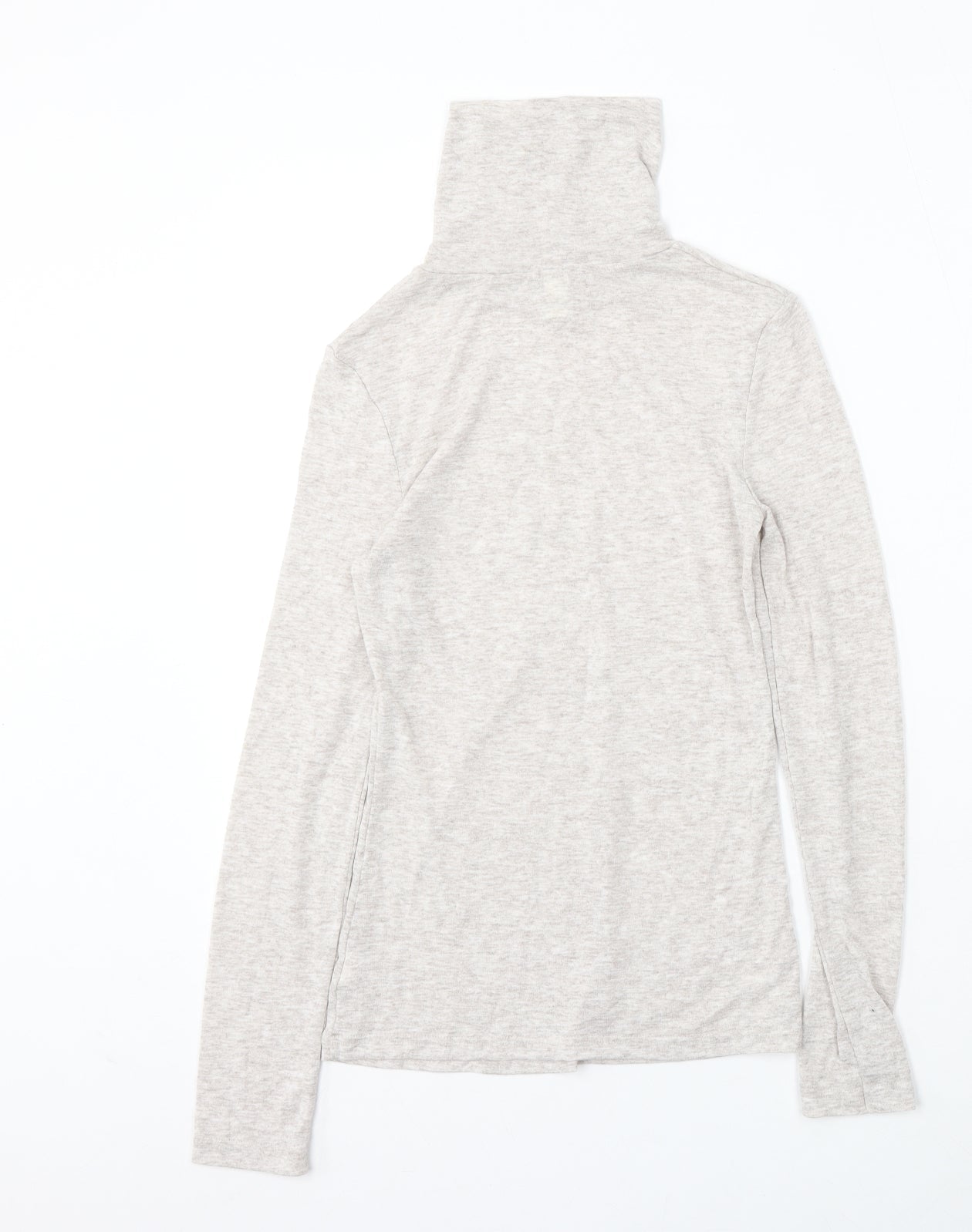 River Island Womens Beige Mock Neck  Viscose Pullover Jumper Size 6