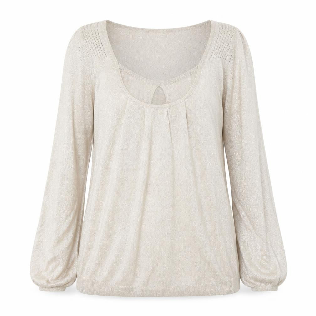 Angel of the north Womens Gold Round Neck  Viscose Pullover Jumper Size S